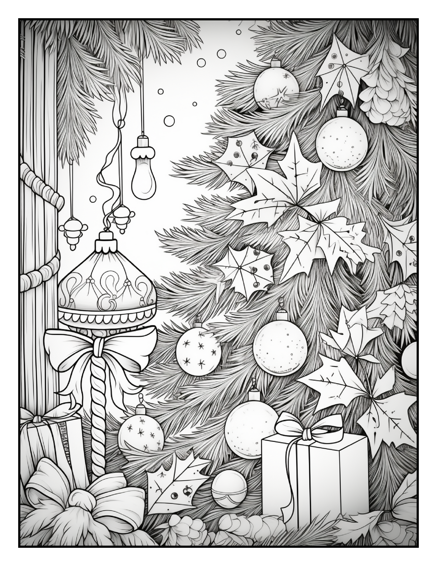 190 Calming Christmas Coloring Pages - Digital Download