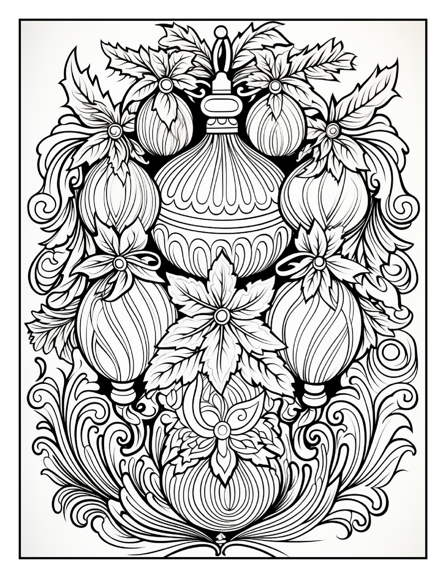 190 Calming Christmas Coloring Pages - Digital Download