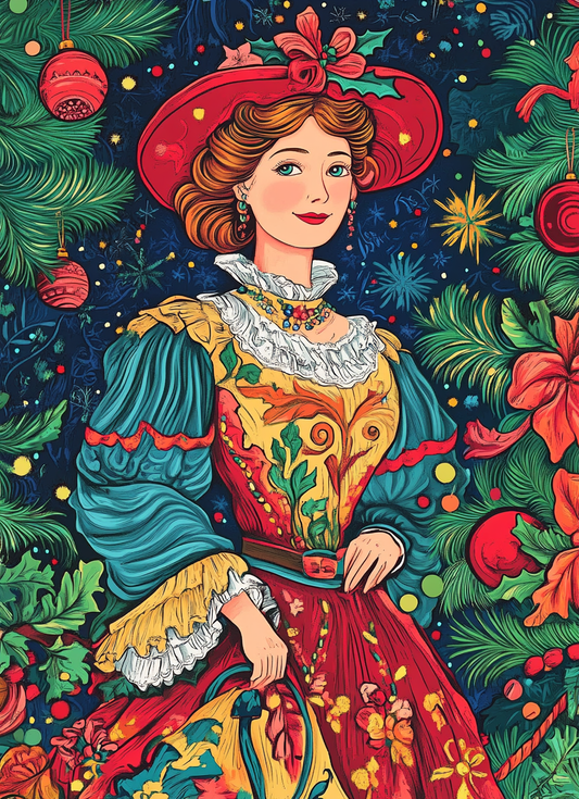 100 Vintage Victorian Christmas Coloring Pages - Digital Download