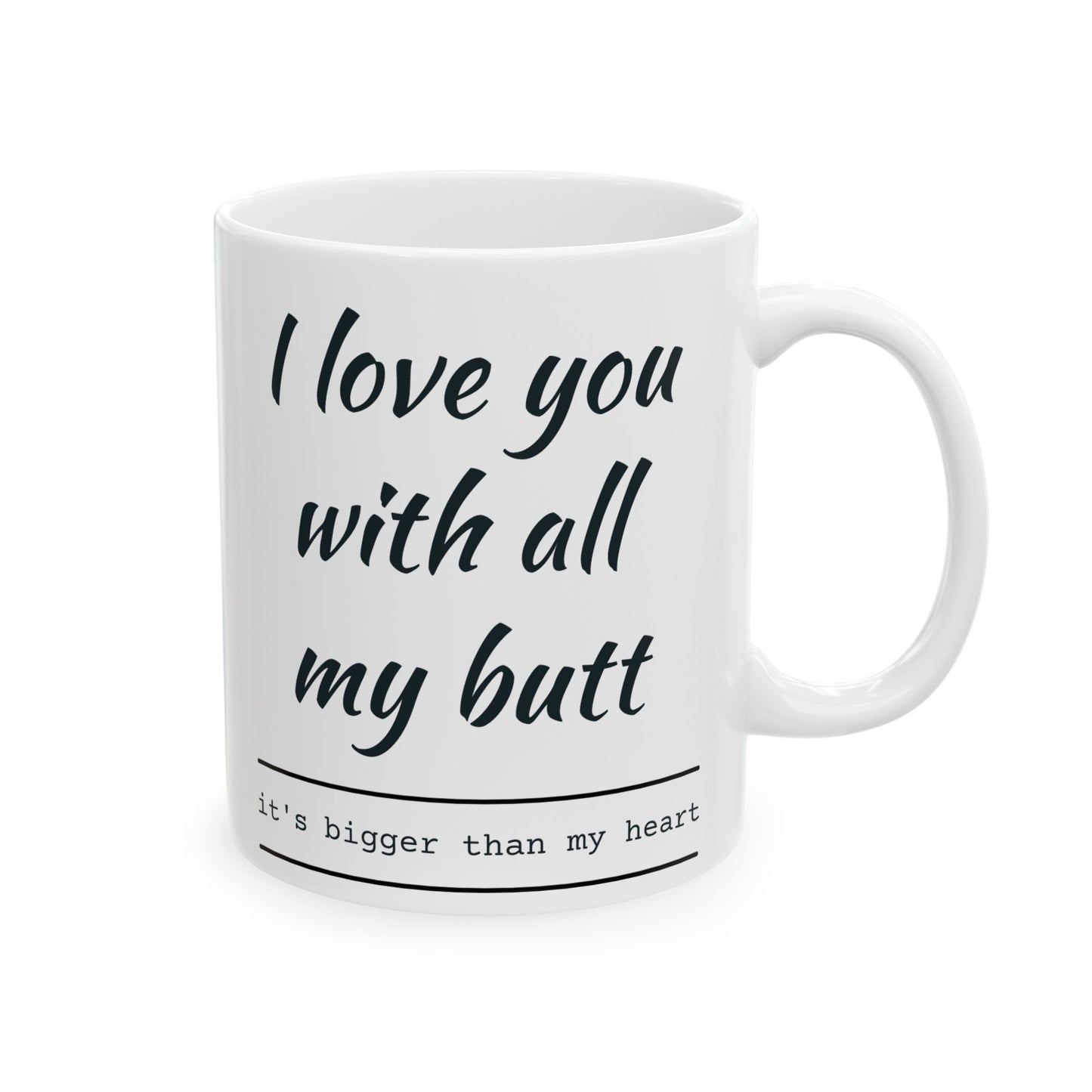 Heartfelt Love Ceramic Mug - Perfect Gift for Valentine's Day or Mother's Day