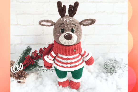 Cute Reindeer Crochet Pattern - Digital Download