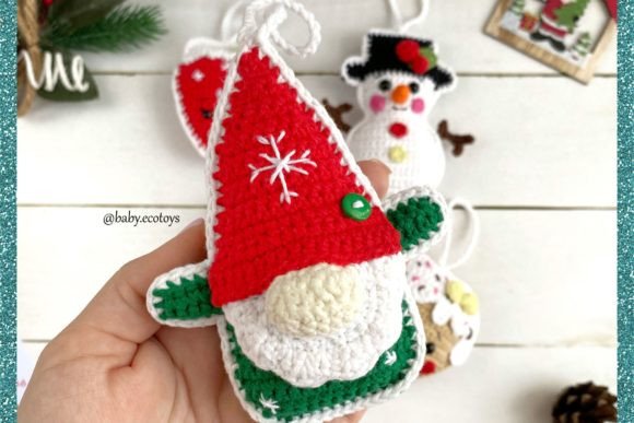 5 Cute Christmas Ornament Crochet Patterns - Digital Download