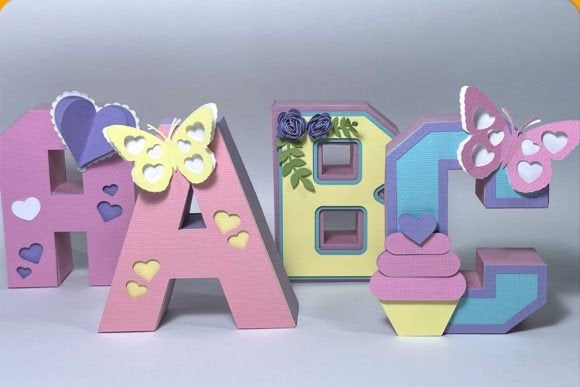 3D Paper Letters & Numbers – DIY Digital Template for Cutting Machines