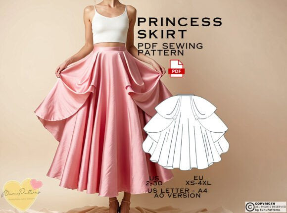 Princess Skirt Sewing Pattern – DIY Twirl-Worthy Skirt Template