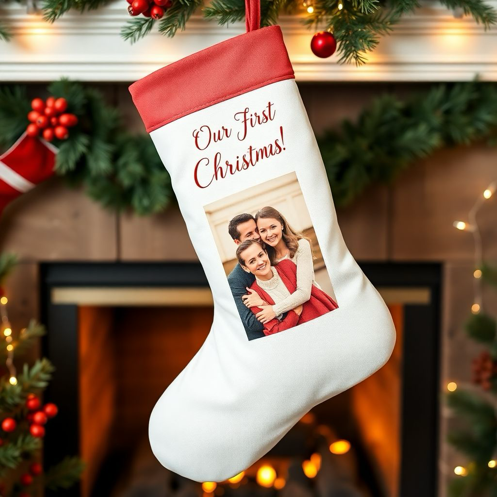 Custom Photo Christmas Stocking - Personalized Holiday Design