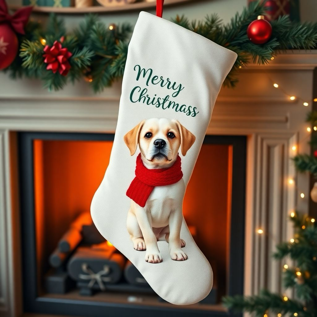 Custom Photo Christmas Stocking - Personalized Holiday Design