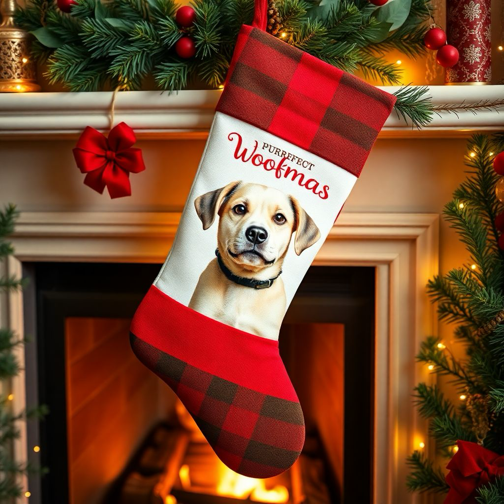 Custom Photo Christmas Stocking - Personalized Holiday Design