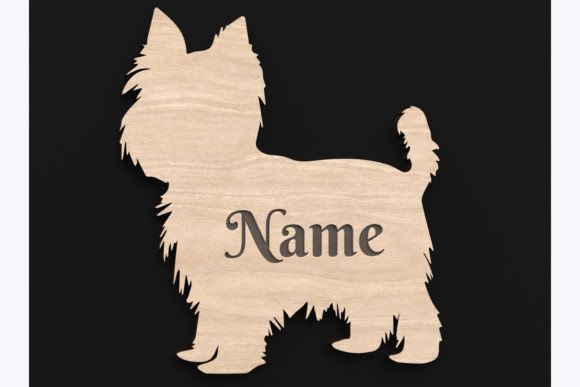 Personalized Laser-Cut Wooden Dog Breed Silhouette