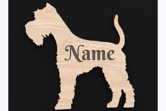 Personalized Laser-Cut Wooden Dog Breed Silhouette