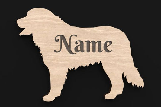 Personalized Laser-Cut Wooden Dog Breed Silhouette