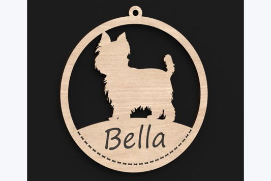 Personalized Laser-Cut Wooden Pet Ornament