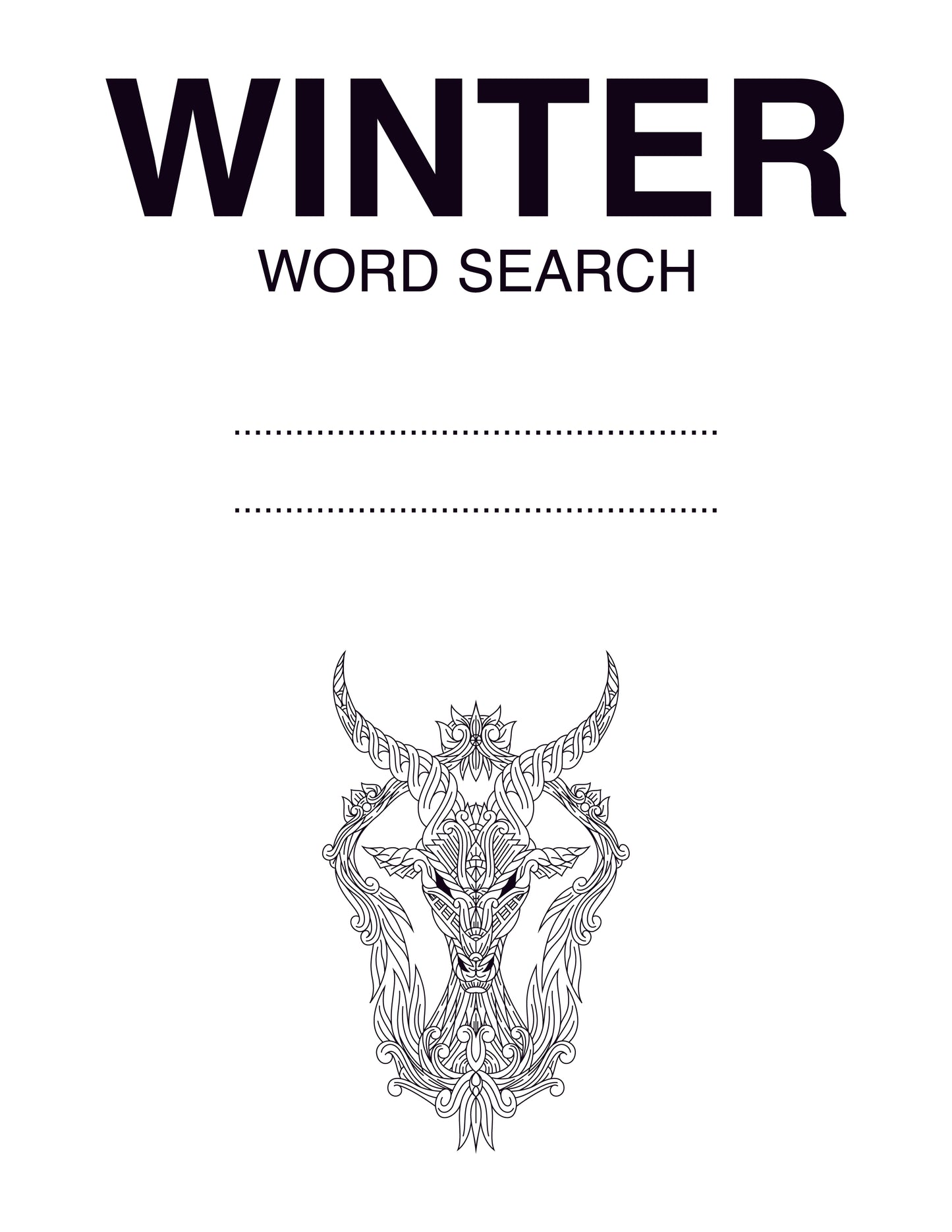 70 Winter Crossword Puzzles - Digital Download