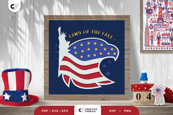 USA Eagle 3D Shadow Box