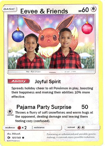 Custom Holiday Pokémon Cards – Personalized with Your Family or Pets!